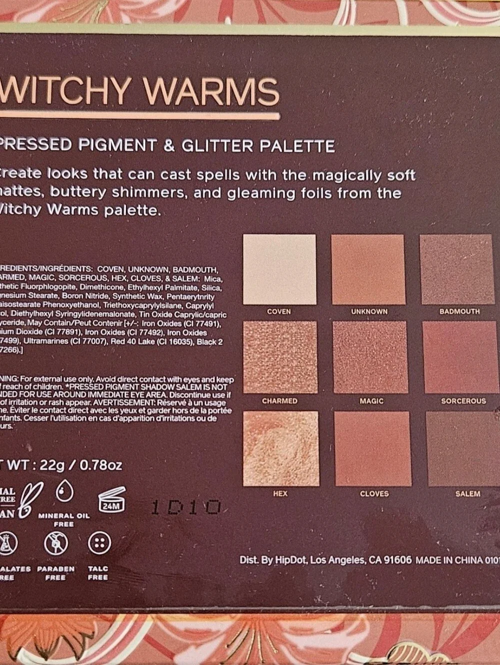 HIPDOT Witchy Eyeshadow Palette — Warm Shades
